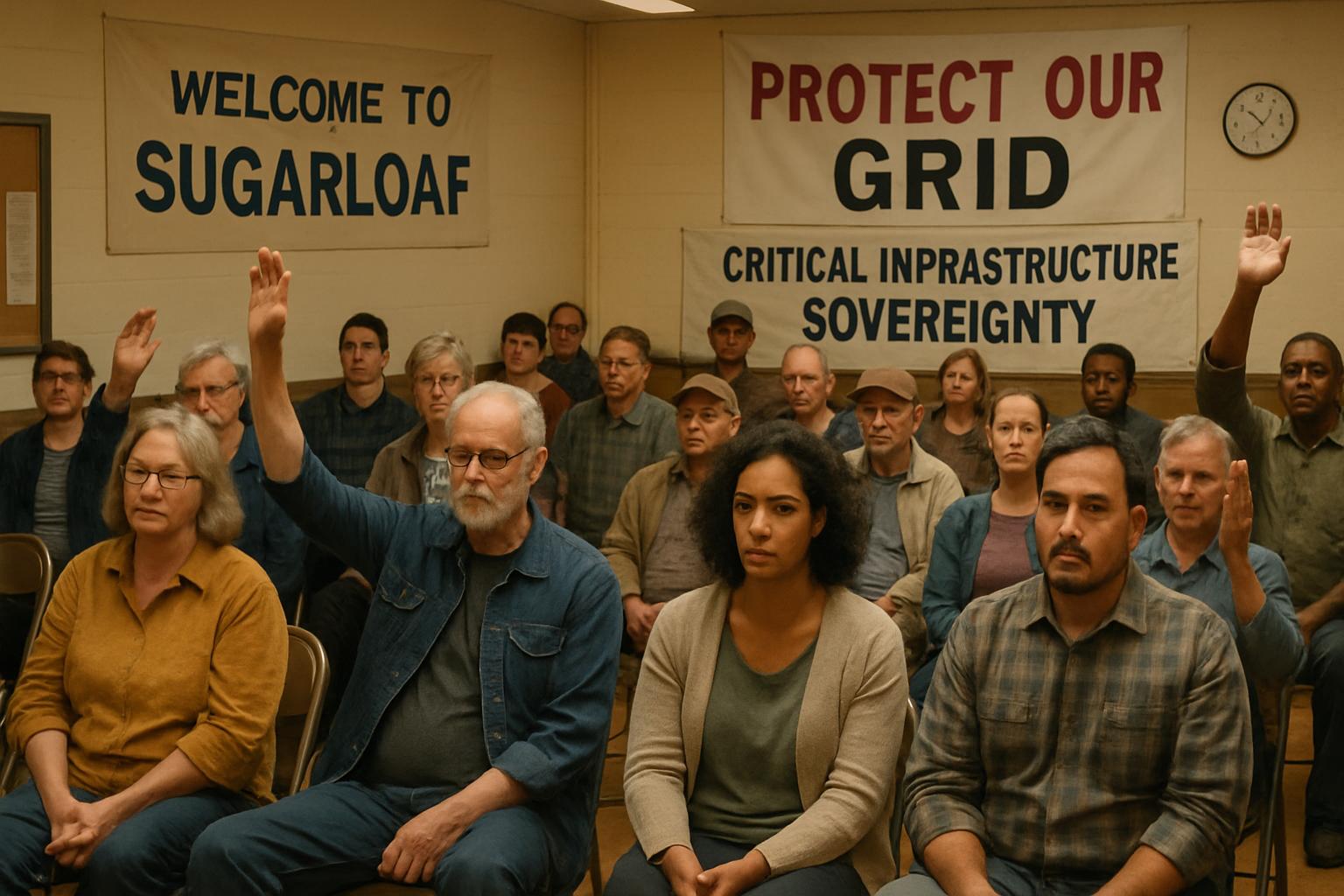 Critical Infrastructure Sovereignty discussed at Sugarloaf community town hall grid meeting.