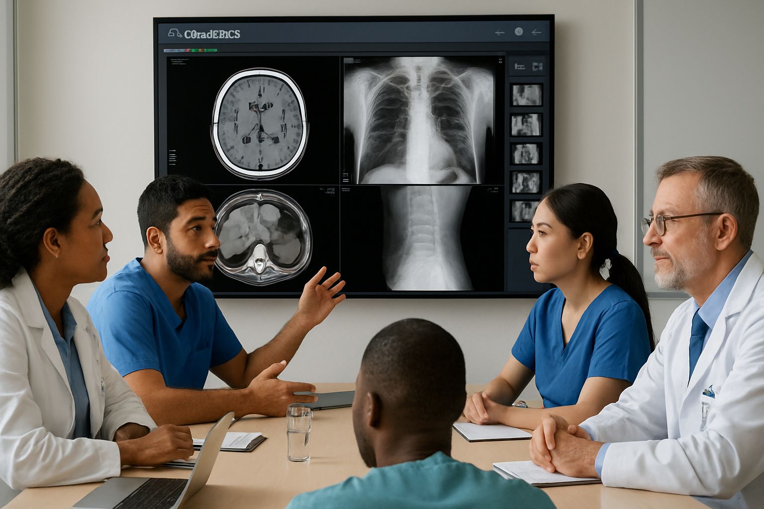 Healthcare team collaborates on Clinical Diagnostics Automation with Visage CloudPACS imaging.