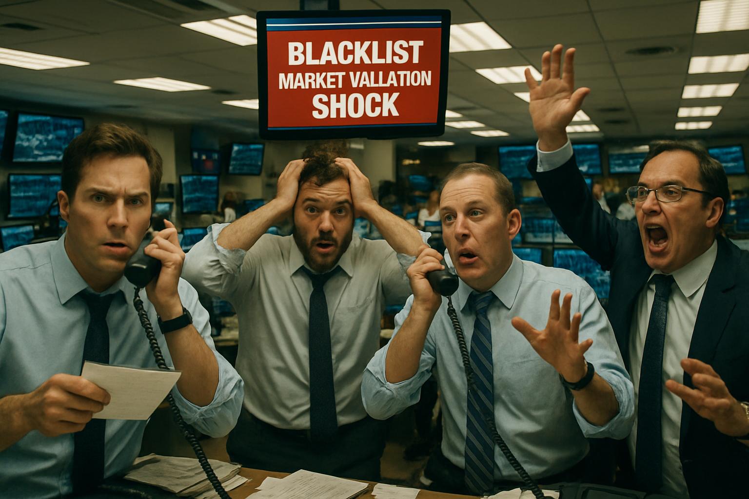 Wall Street traders respond to Blacklist Market Valuation shock.