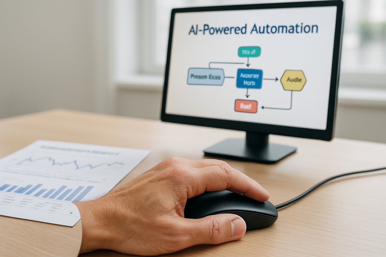 Real investor using Venture Capital AI automation tool on office computer.