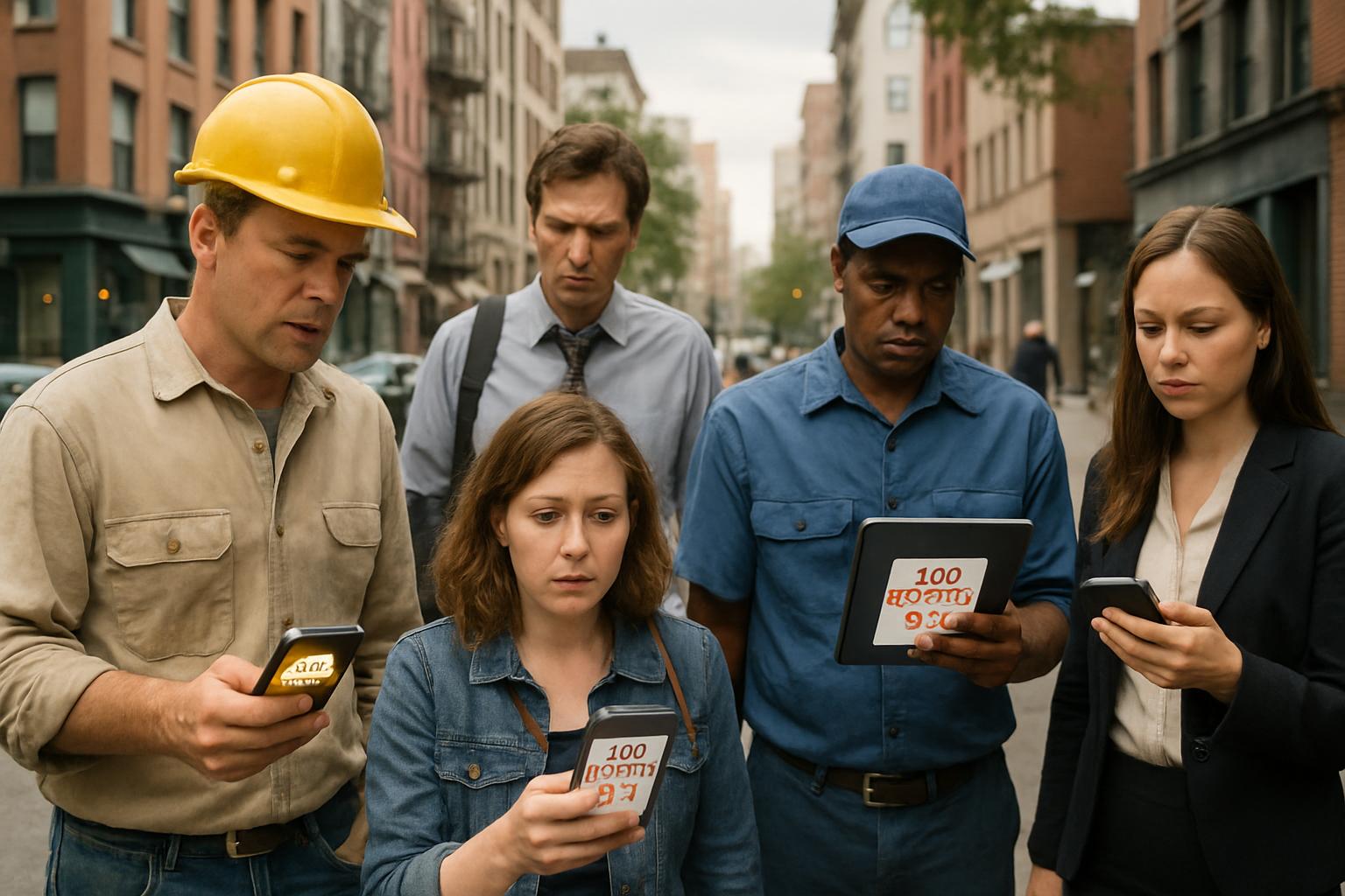 City workers experience concerns about Mass Labor Disruption in an urban setting.