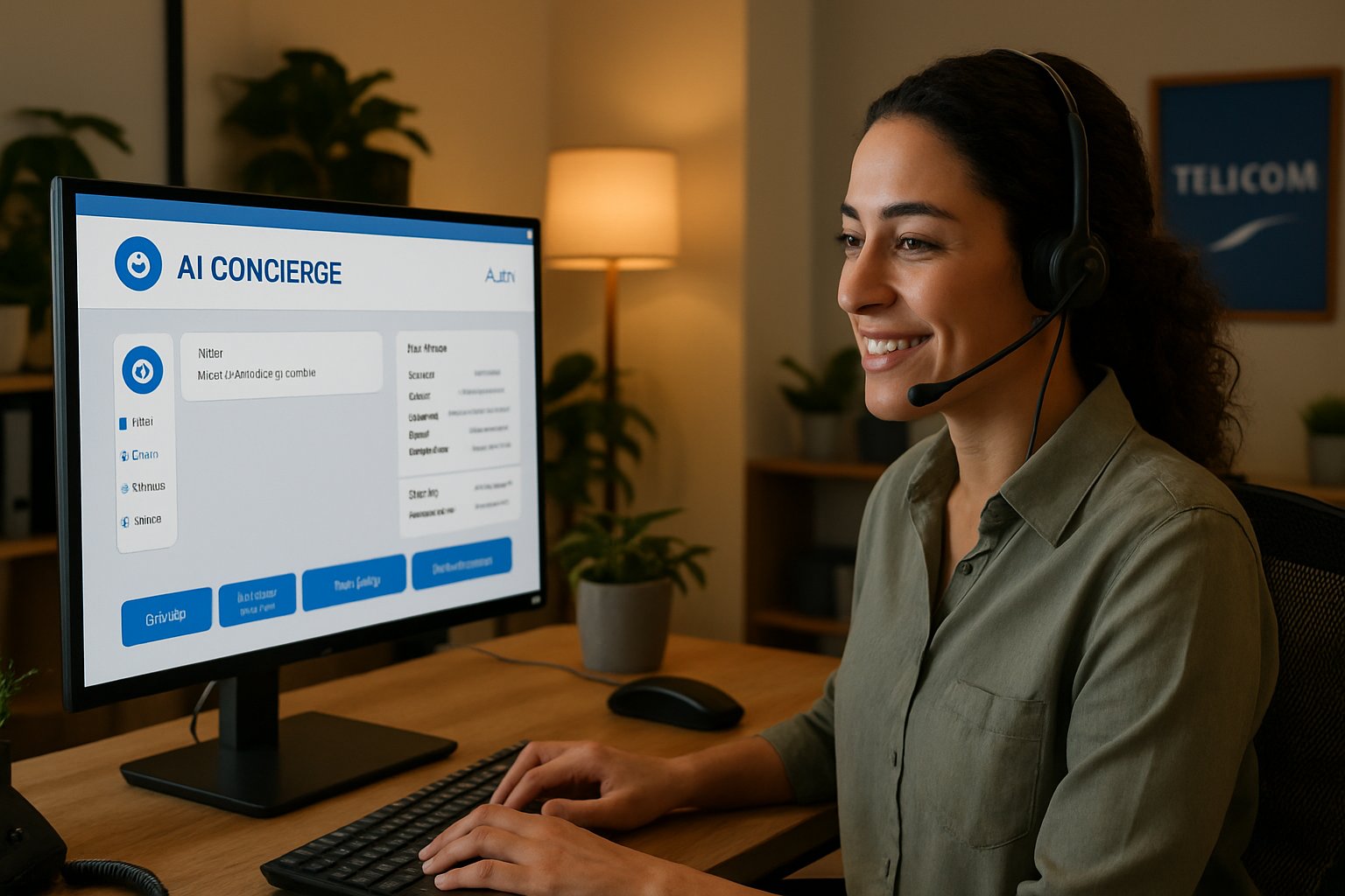 Generative AI Marketing in telecom concierge service workspace