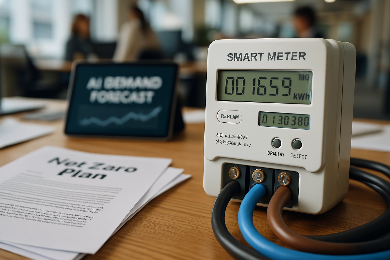 Smart meter readings highlight Carbon Forecast Conflict in UK office setting.