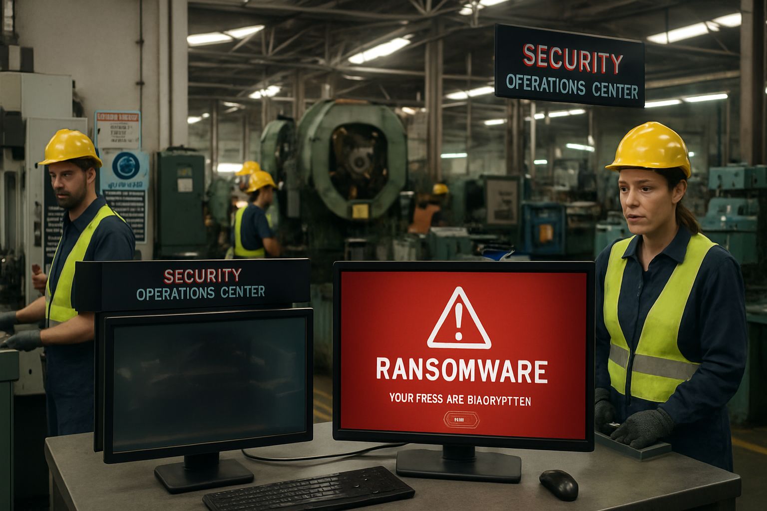 AI Ransomware Defense protects manufacturing plant from potential Rhysida ransomware leaks.