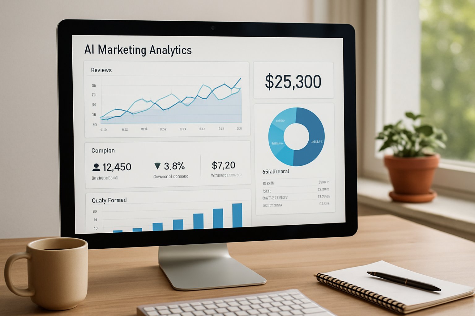 AI Marketing Platform dashboard with real analytics and performance metrics