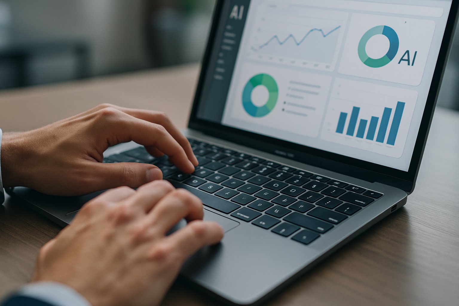 Apple AI Hardware close-up of MacBook Neo with productivity app open