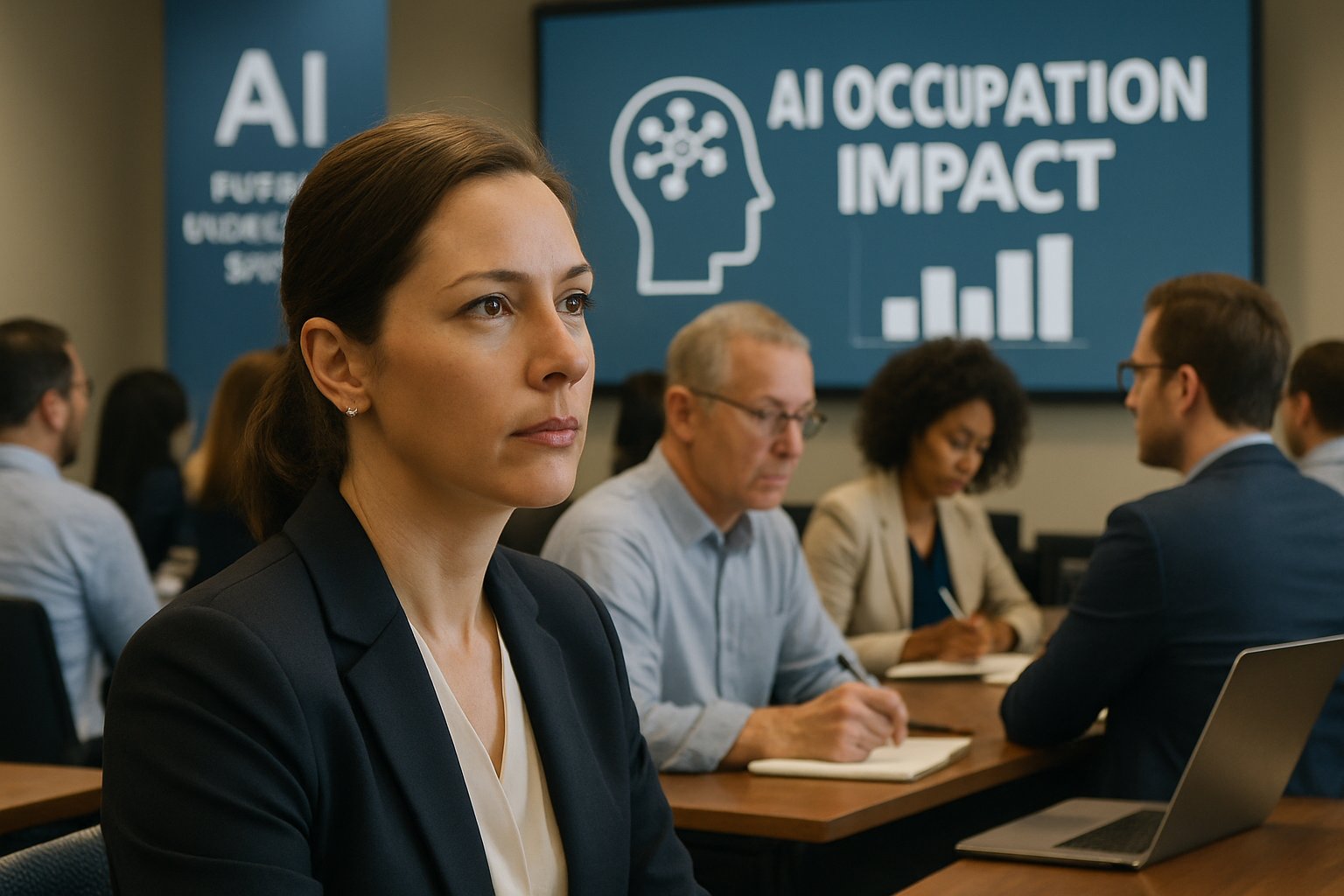 Business seminar focused on AI Occupation Impact and future workforce strategies.