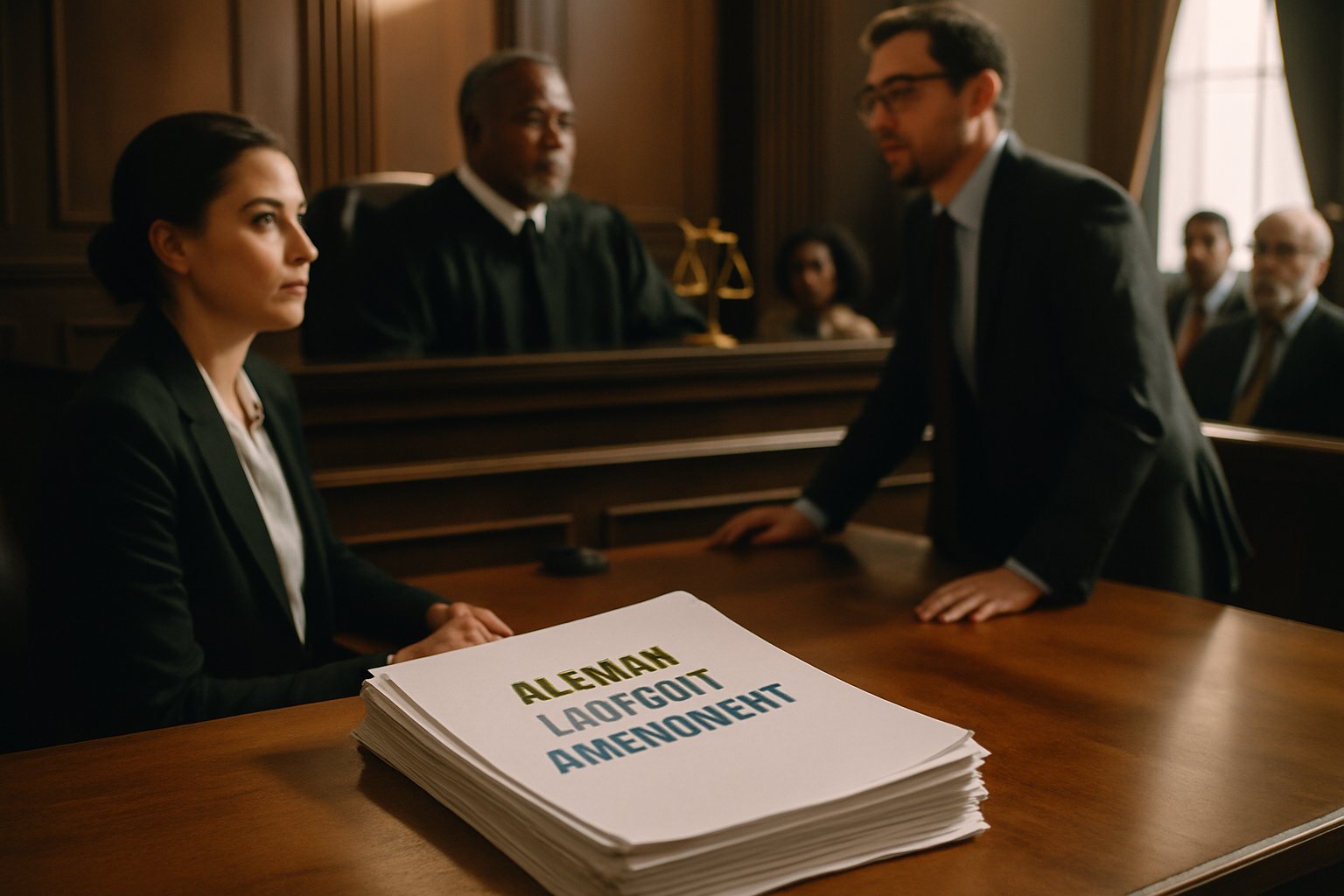 Courtroom activity focused on Altman Lawsuit Amendment legal proceedings