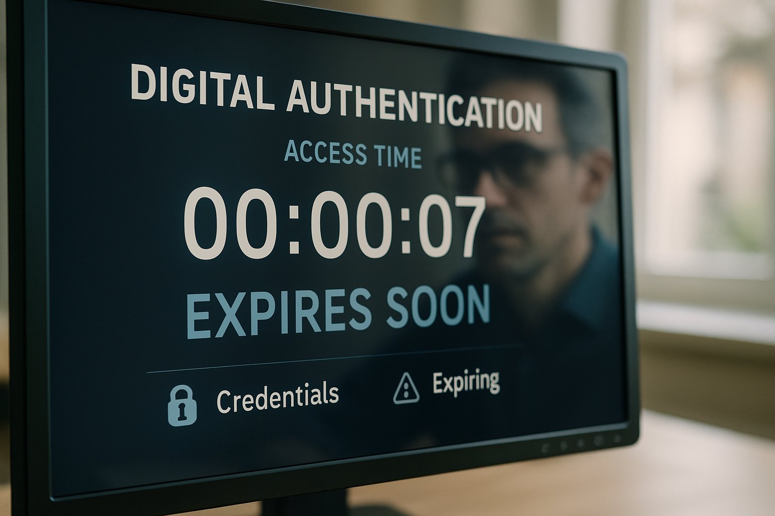 Digital authentication dashboard illustrating Shortened Path Risk and compressed exposure times.