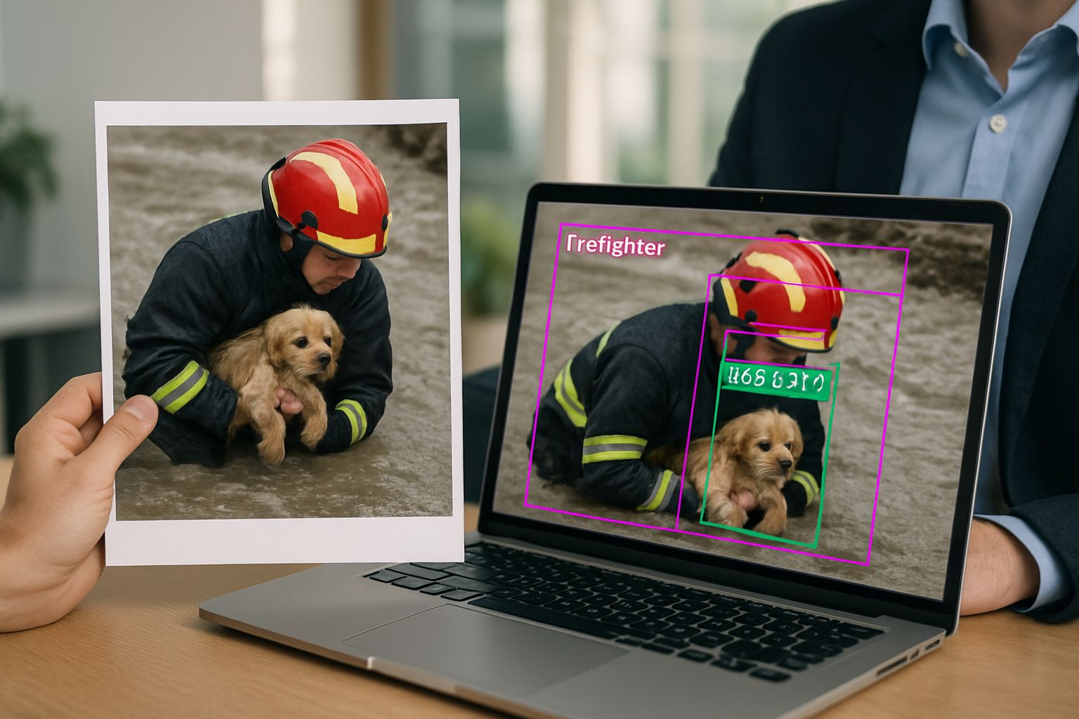 Expert using technology to debunk a Political Misinformation Hoax image.