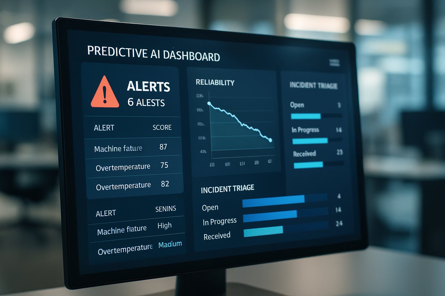 Falcon dashboard with Agentic Reliability alerts and predictive AI features