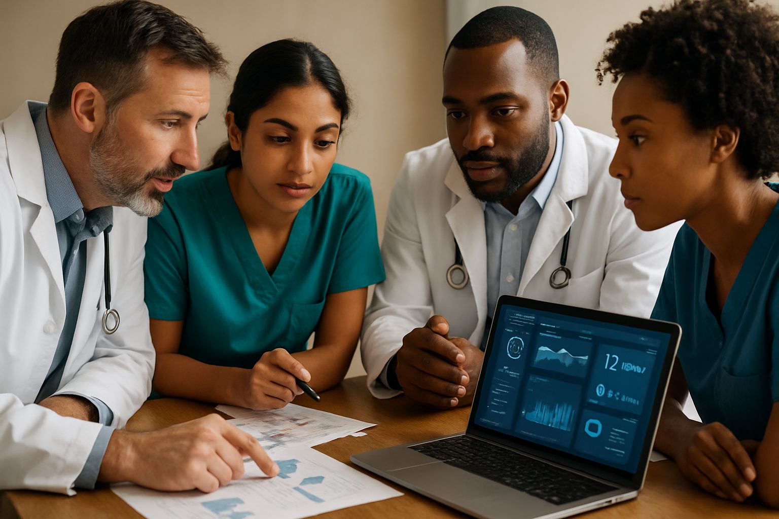 Teamwork among professionals in AI Healthcare setting