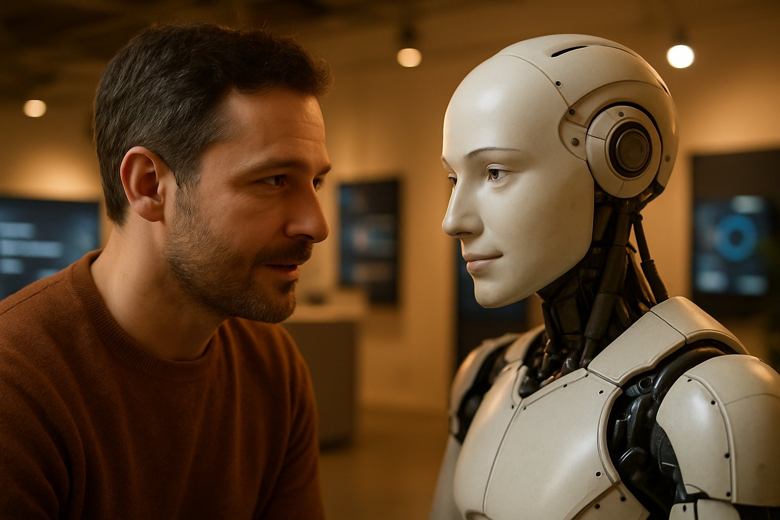 Humanoid Gaze Awareness technology in a real-world human-robot interaction