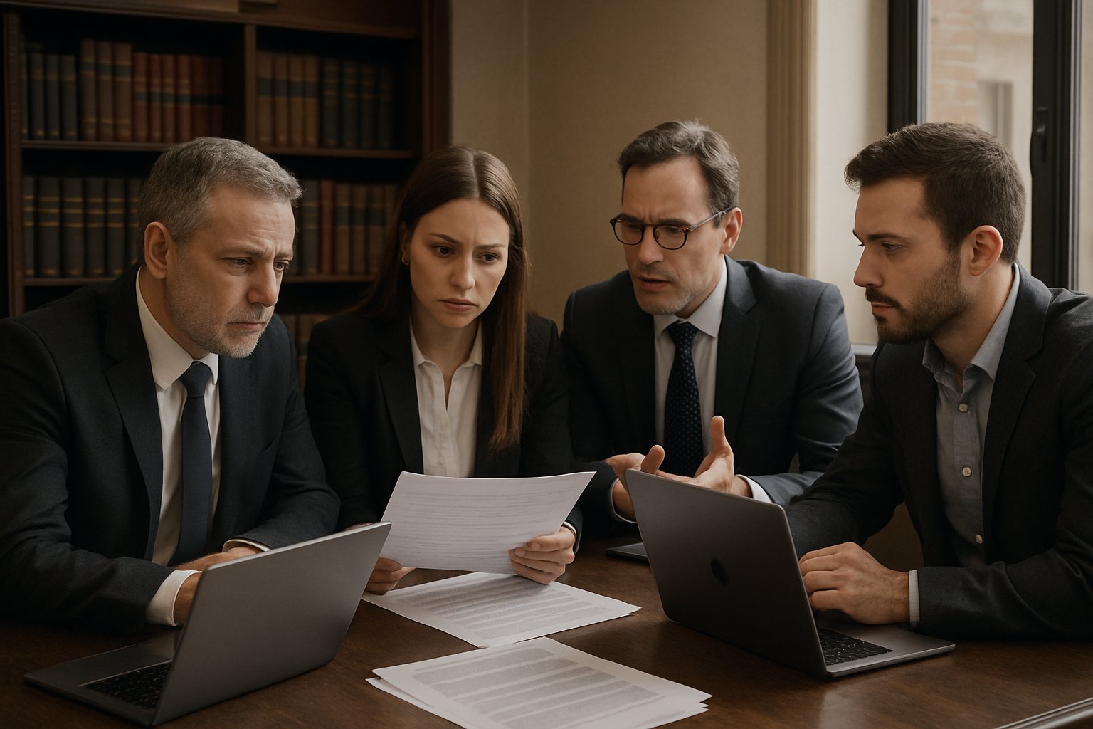 Lawyers and experts meeting about Tumbler Ridge Lawsuit implications.