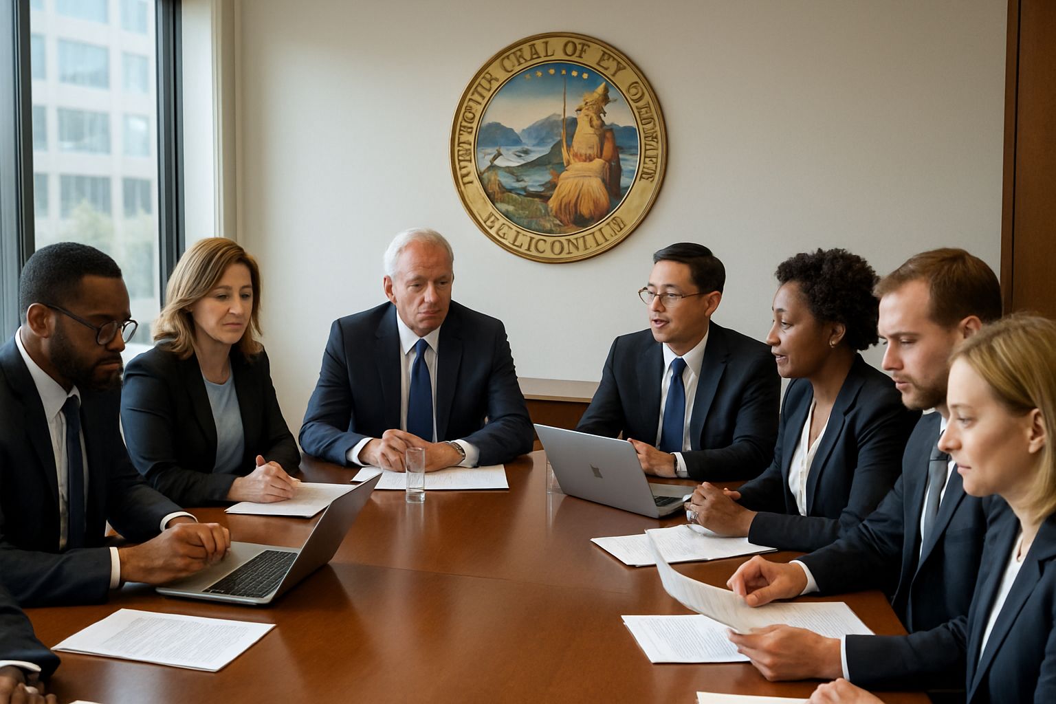 State officials meeting on State AI Sovereignty policy in California.