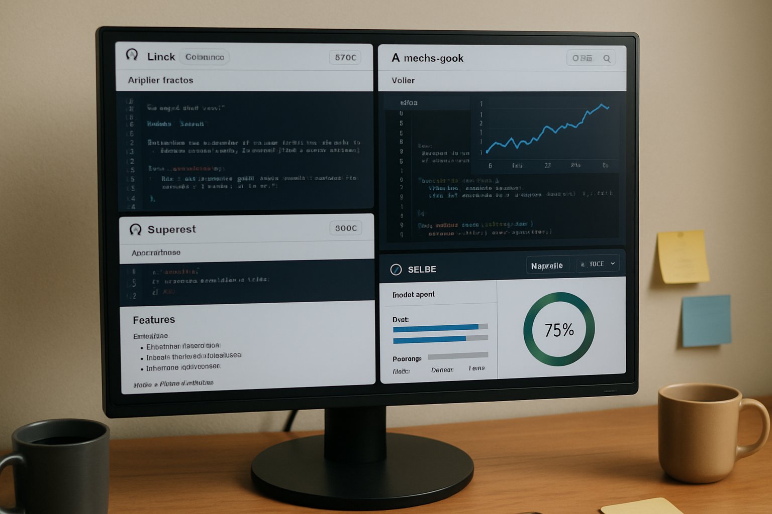 Desktop with open-source projects advancing the Open Source Frontier.