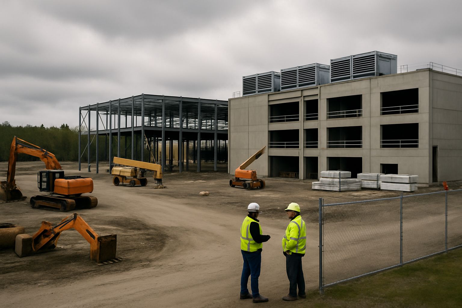 Construction paused due to Infrastructure Expansion Veto affecting Maine data centers.