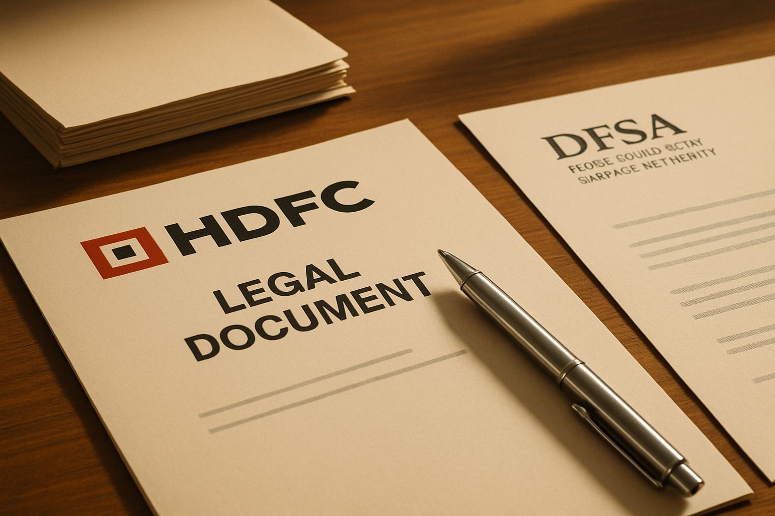 HDFC Bond Penalty regulatory documents on desk