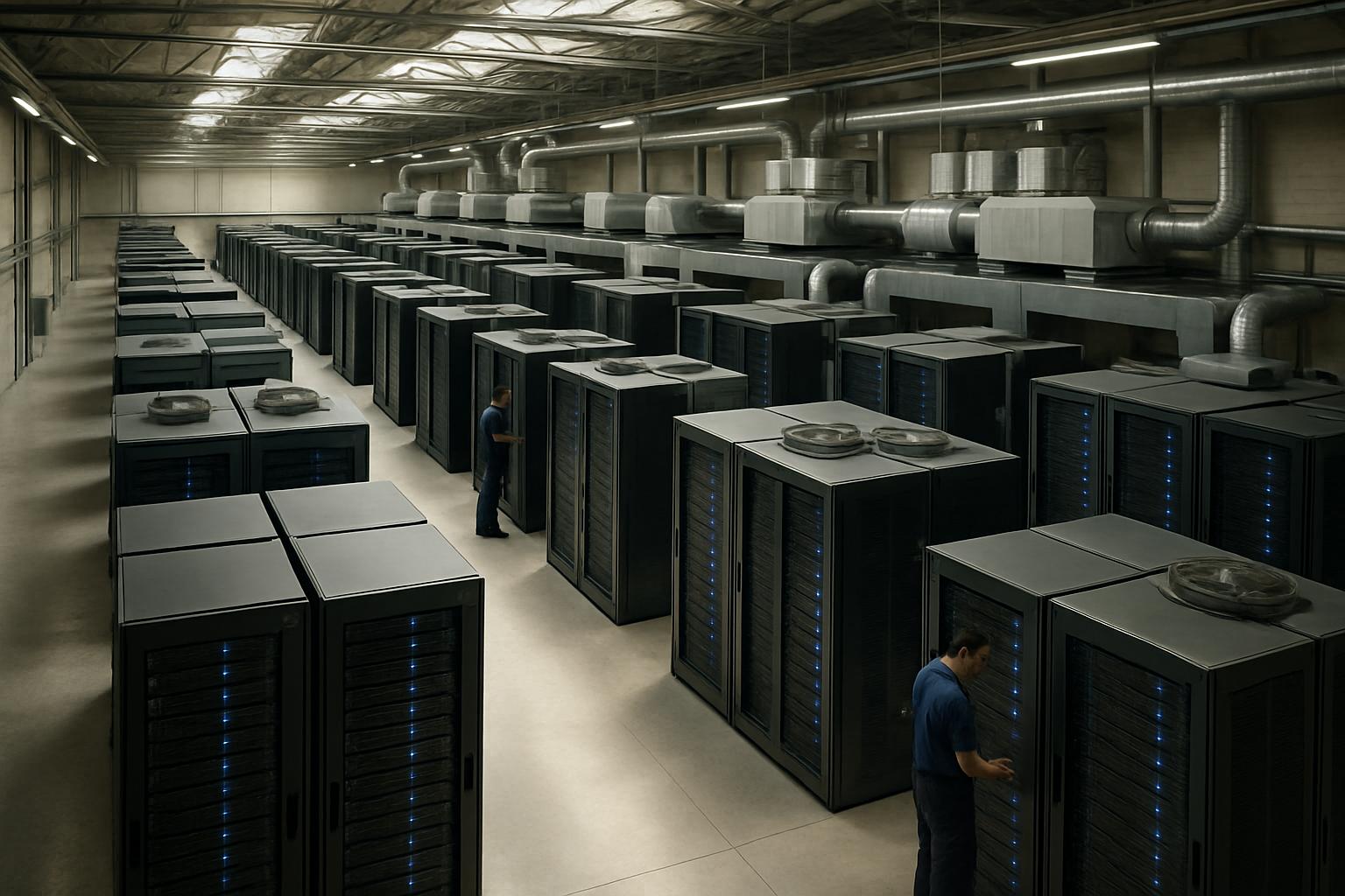 Data center image illustrating physical boundaries related to AI Growth Limits.
