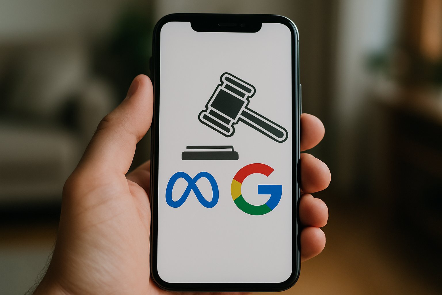 Social Media Verdict impacts Meta and Google platforms on mobile device