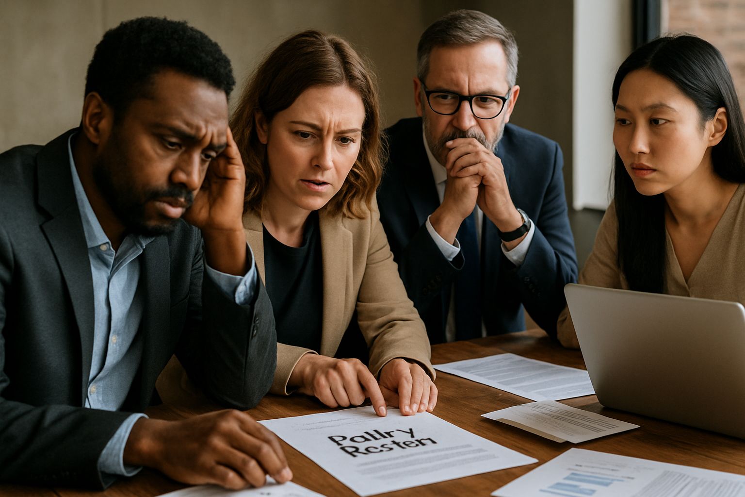 Mass Lethality Research policy experts in a focused discussion at a boardroom table.