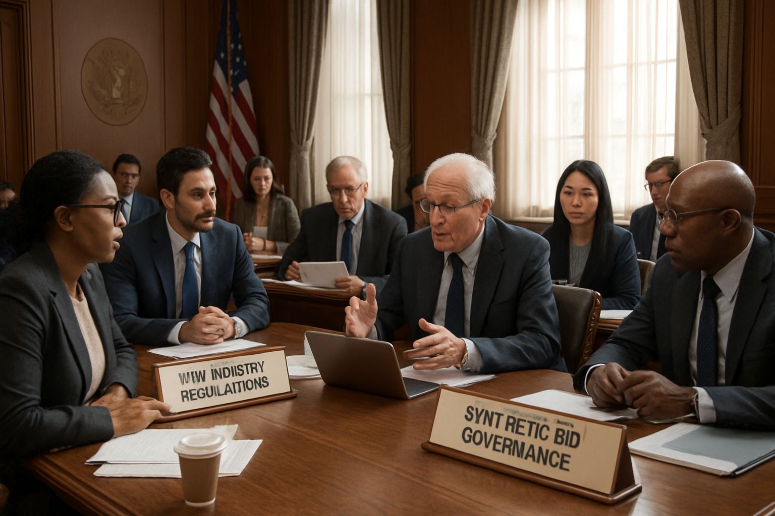 National Security policymakers discuss synthetic biology and AI governance measures.