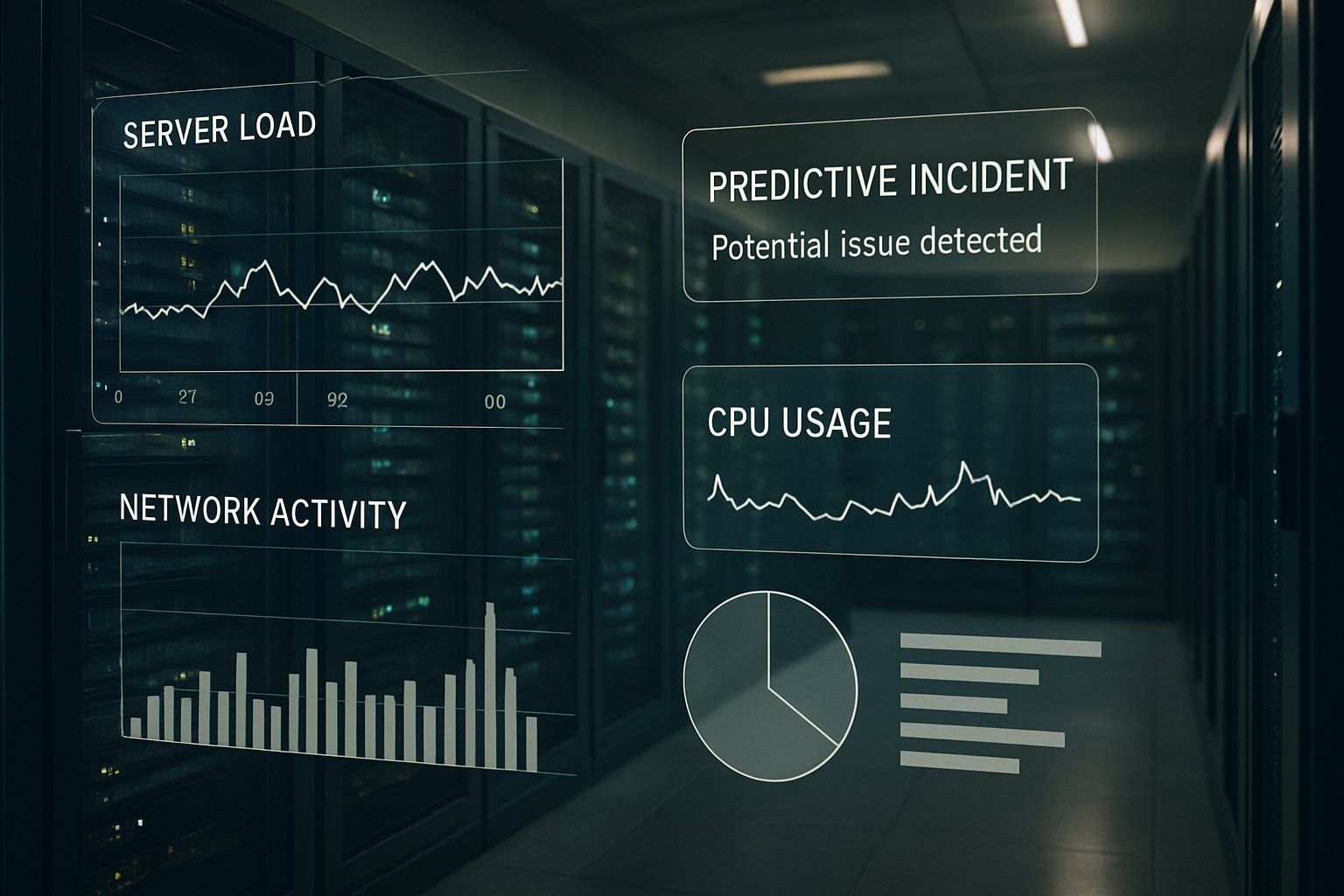 Predictive AI monitoring data on server infrastructure