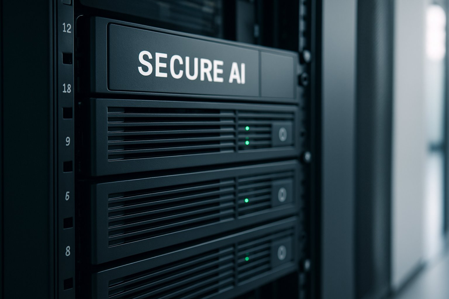 Secure AI infrastructure on-premise server in modern data center