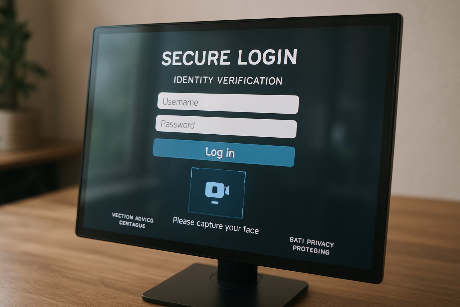 Digital display illustrating ID checks for AI Security Compliance procedures.