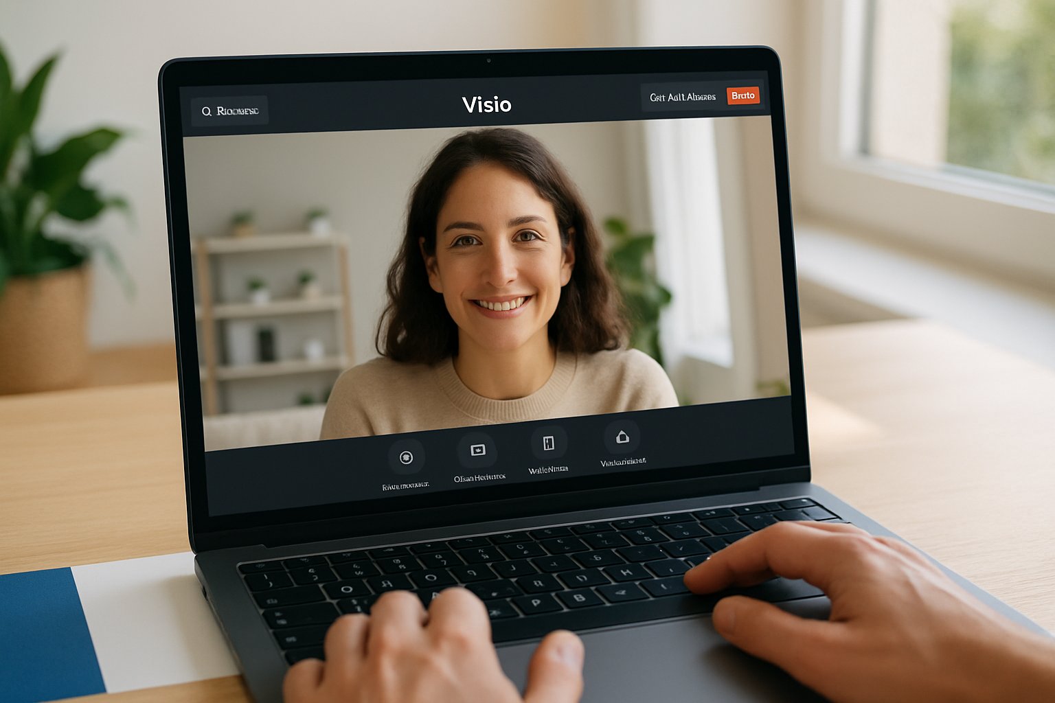 Visio video conferencing software promoting Digital Autonomy in France workspace.