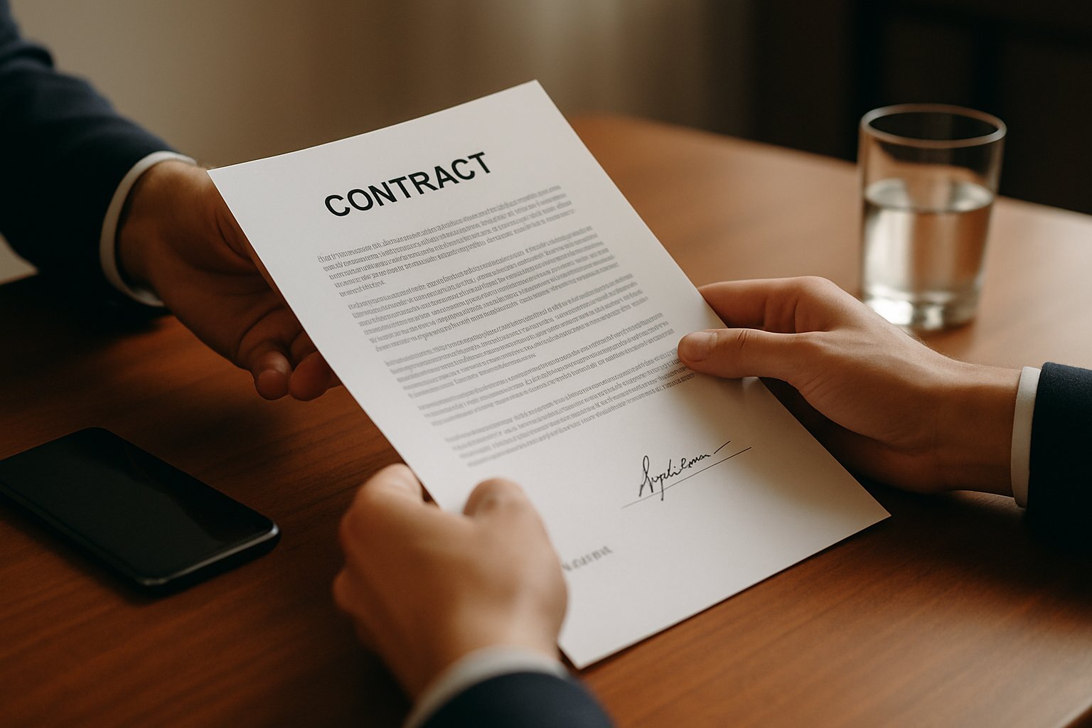 Media M&A contract exchange between executives