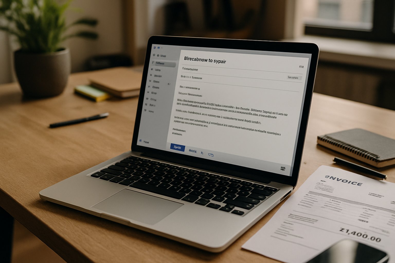 Email and invoice handled by Autonomous Agents in an office setting.
