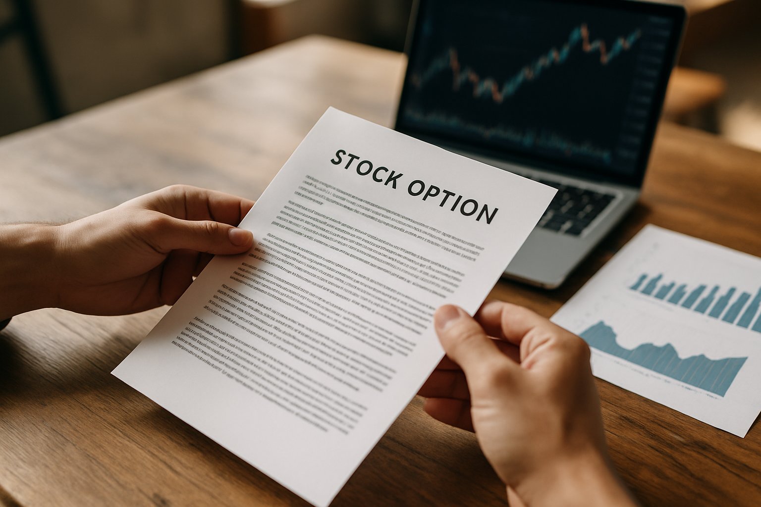 Hands exchanging stock options illustrating company Market Valuation signal.