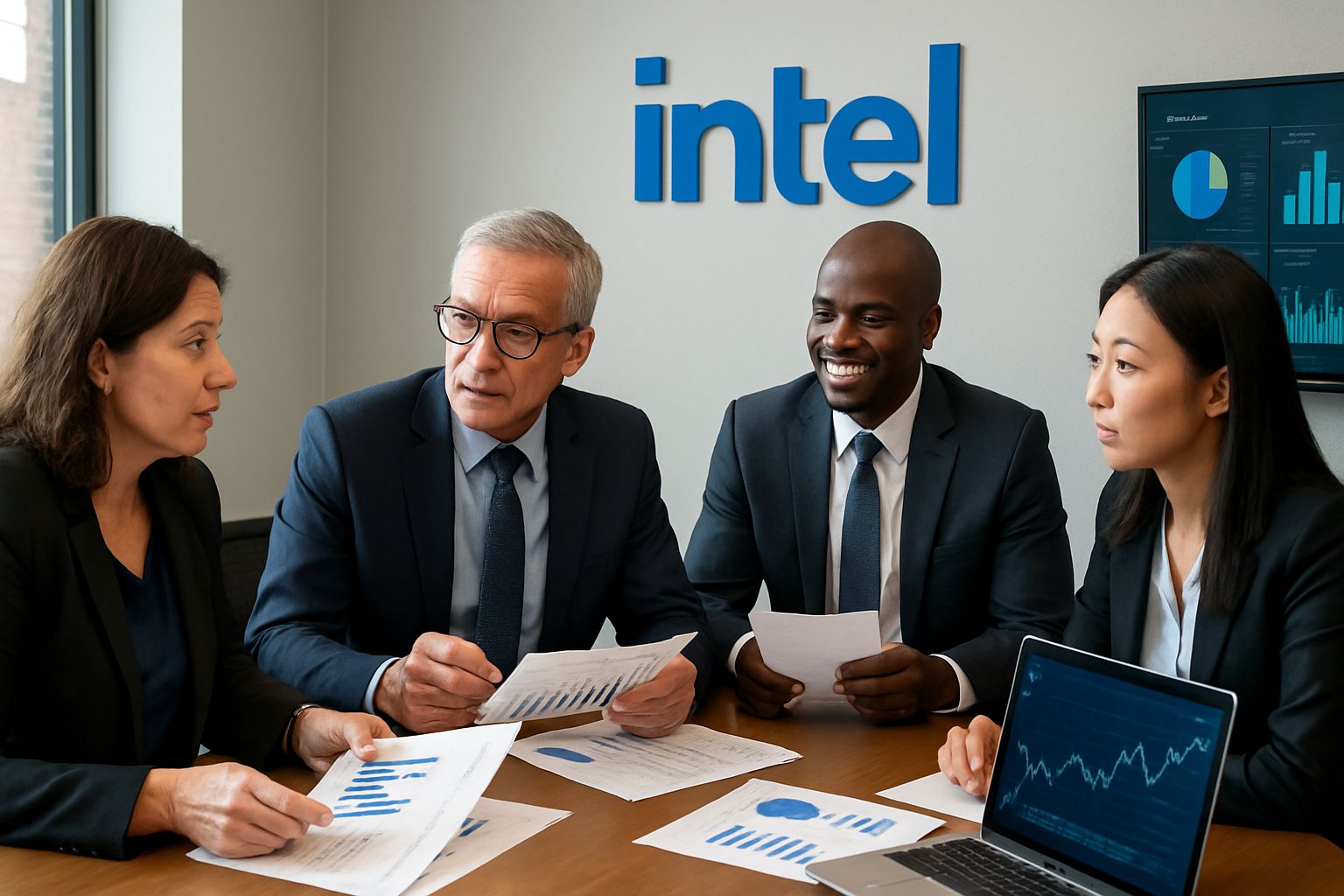 Intel executives meet to discuss Fab Investment Buyback strategy.