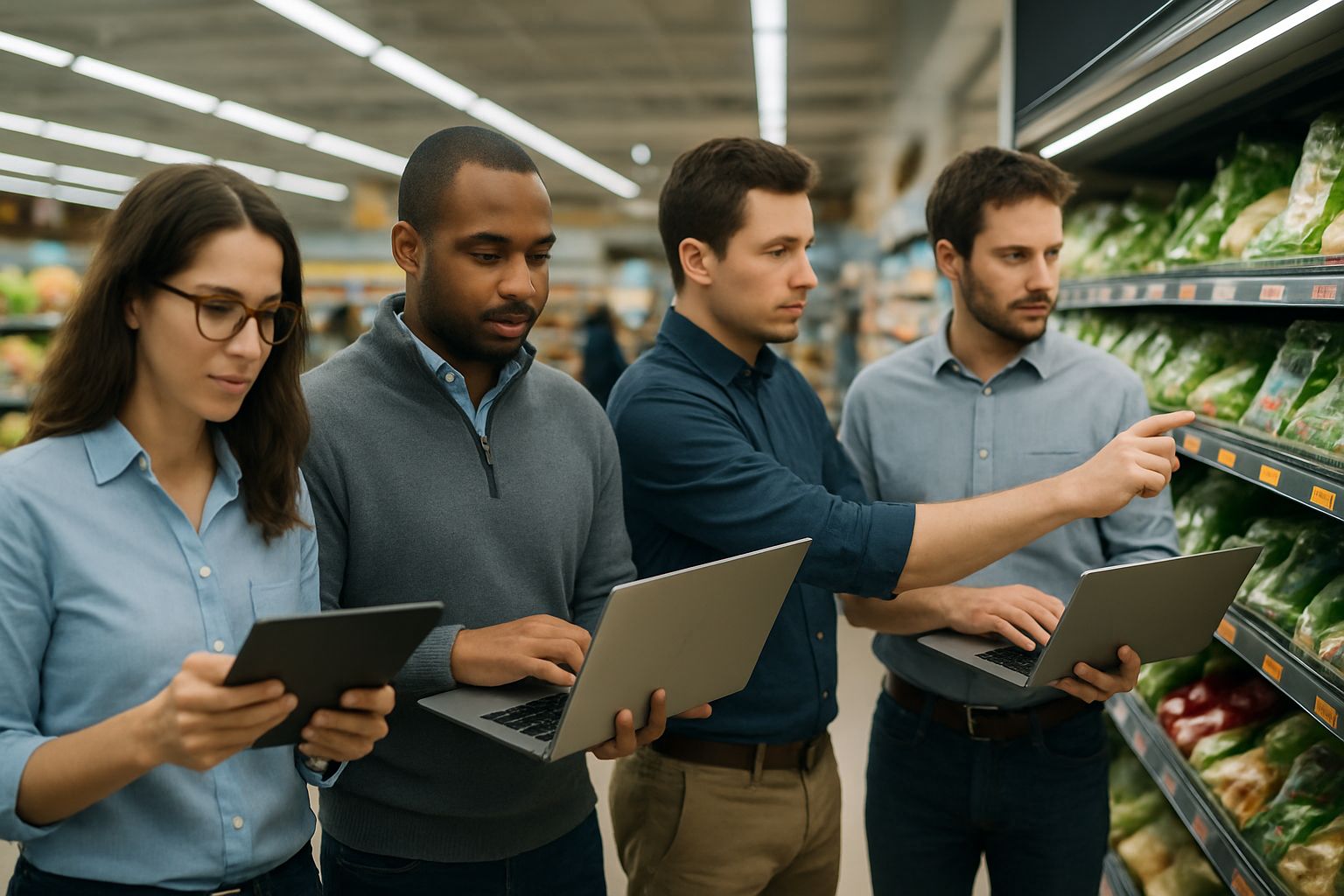 Retail Engineering Strategy implementation in a grocery store setting.
