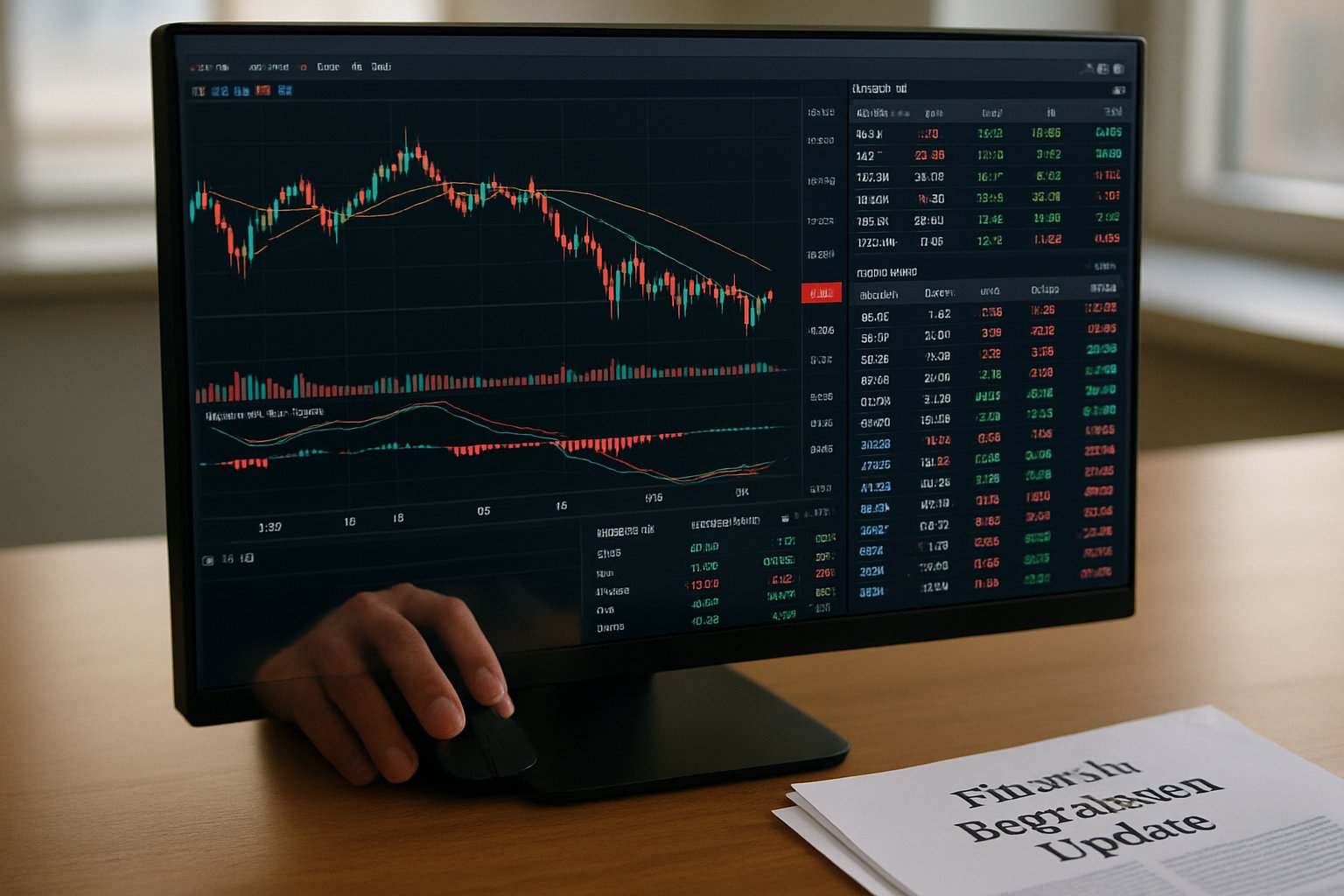 Financial Regulation update on computer with SEC trading news