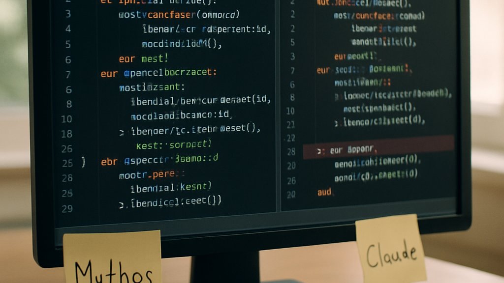 Code comparison of Anthropic Mythos Breach with Mythos and Claude references.