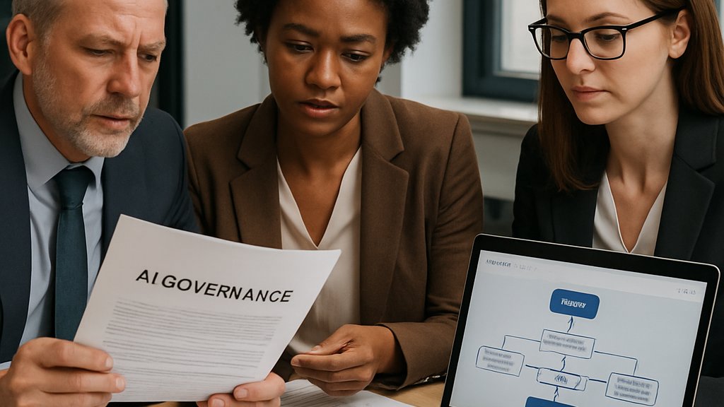 Compliance team reviewing LLM Governance Liability policies and AI decision workflows