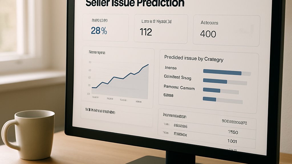 Block AI Automation dashboard predicting seller performance and issues