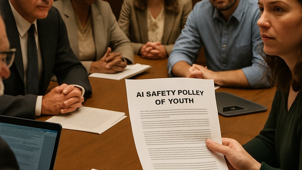 Stakeholders discussing Youth AI Safety policy during a legal meeting.