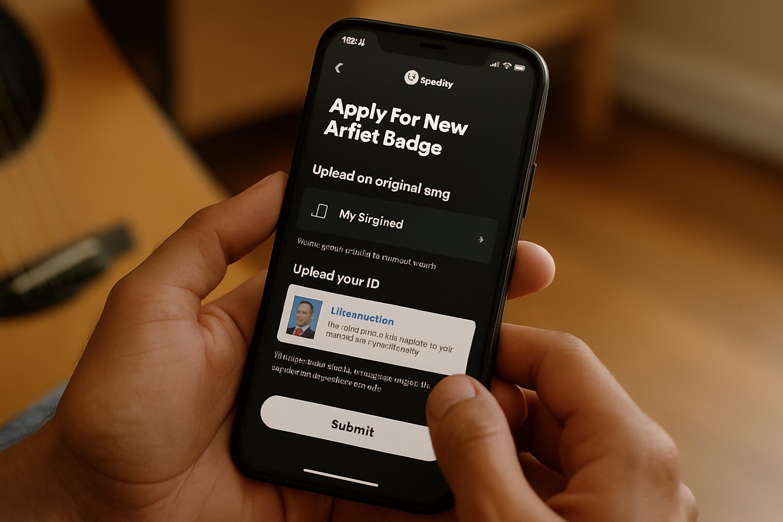 Musician uses Human Content Verification to apply for Spotify’s new artist badge.