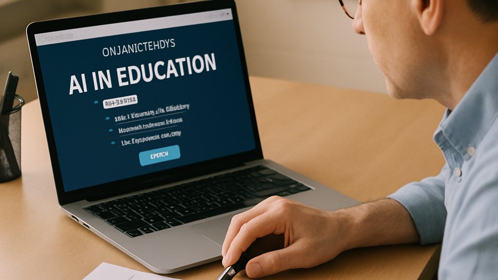 Educator AI Training online certificate course on a teacher laptop
