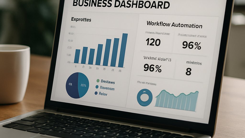 Efficiency Layoffs and AI automation on a business dashboard