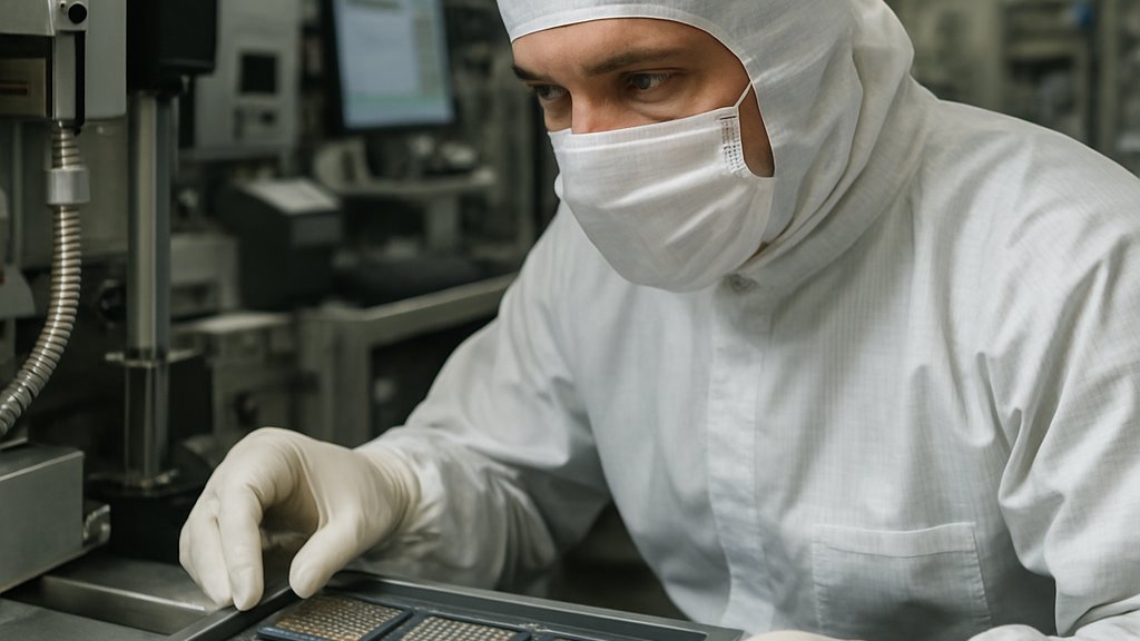 AI Valuation Surge chip manufacturing and semiconductor production facility
