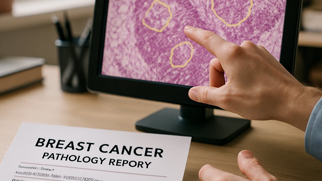 Oncology Drug Discovery breast cancer pathology report with digital analysis tools