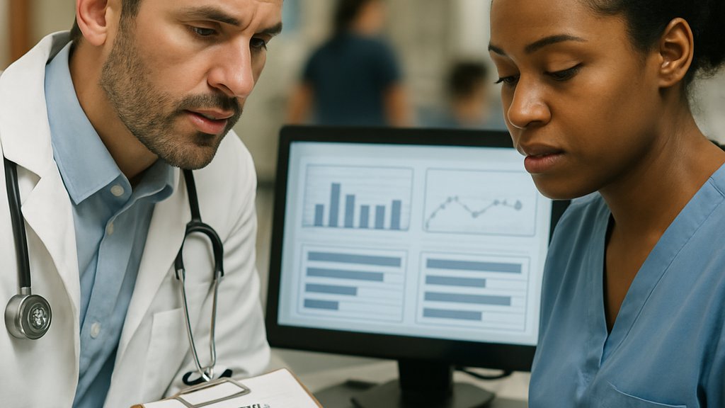 AI Healthcare study analysis by doctors reviewing ER triage data