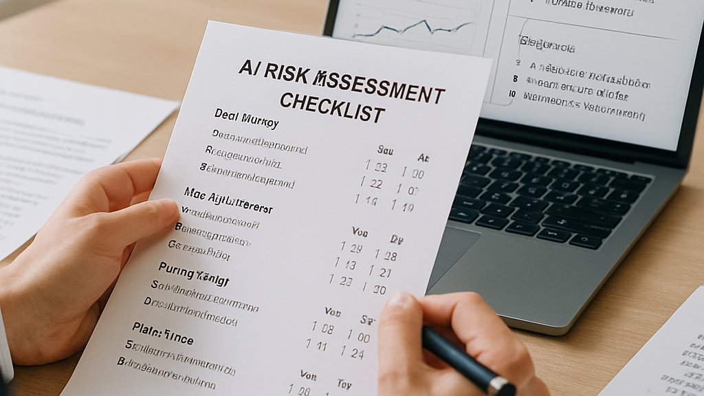 China AI Safety compliance analyst reviewing model risk checklist