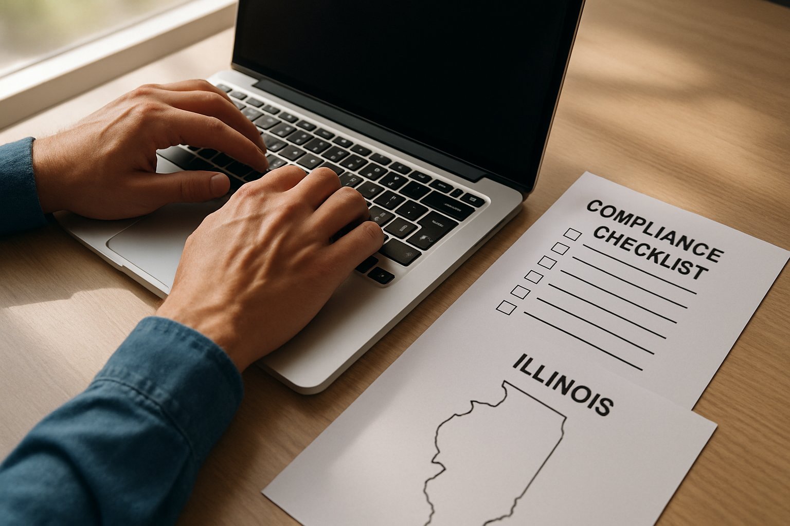Hands type compliance checklist for Hiring AI Compliance in Illinois context.