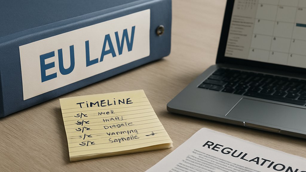 Compliance documents for AI Regulation deadlines and transparency rules