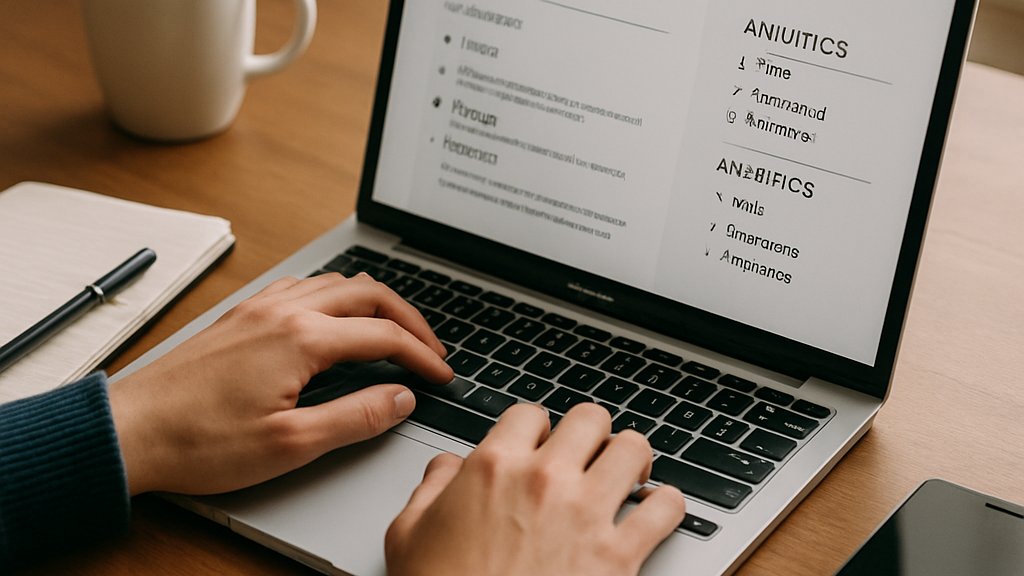 Generative Engine Optimization content workflow on a marketer desk